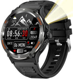 KT76 Smart Watch with Compass and Flashlight, Military Activity Tracker for Android iOS