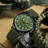 3001A Men's Watch Military Analogue Watches Waterproof Sport Wristwatch Luminous Tactical Watches Causal Quartz Wrist Watch for Men Nylon Strap