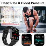 Fitness Tracker Heart Rate Blood Pressure Watch Blood Oxygen Monitor Pedometer Step Counter Activity Tracker Big Fitness Tracker for Women Men