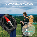 Findtime Military Watches for Men Digital Tactical Sports Compass Pedometer Calorie Step Counter Watch Waterproof Stopwatch Pacer Running Watch Alarm Electronic Nylon Strap