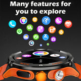 KT76 Smart Watch with Compass and Flashlight, Military Activity Tracker for Android iOS