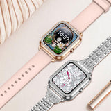 I68 Siler Smart Watches for Women with Diamonds, Answer/Make Calls Luxury Smartwatch for Android iOS Phones