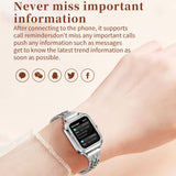 I68 Siler Smart Watches for Women with Diamonds, Answer/Make Calls Luxury Smartwatch for Android iOS Phones