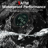 Findtime Military Watches for Men Digital Tactical Sports Compass Pedometer Calorie Step Counter Watch Waterproof Stopwatch Pacer Running Watch Alarm Electronic Nylon Strap