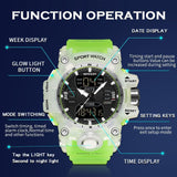 Findtime Mens Sports Watch Military Watches for Men Waterproof Watch Mens Digital Watches Rugged Watch with LED Backlight Alarm Stopwatch