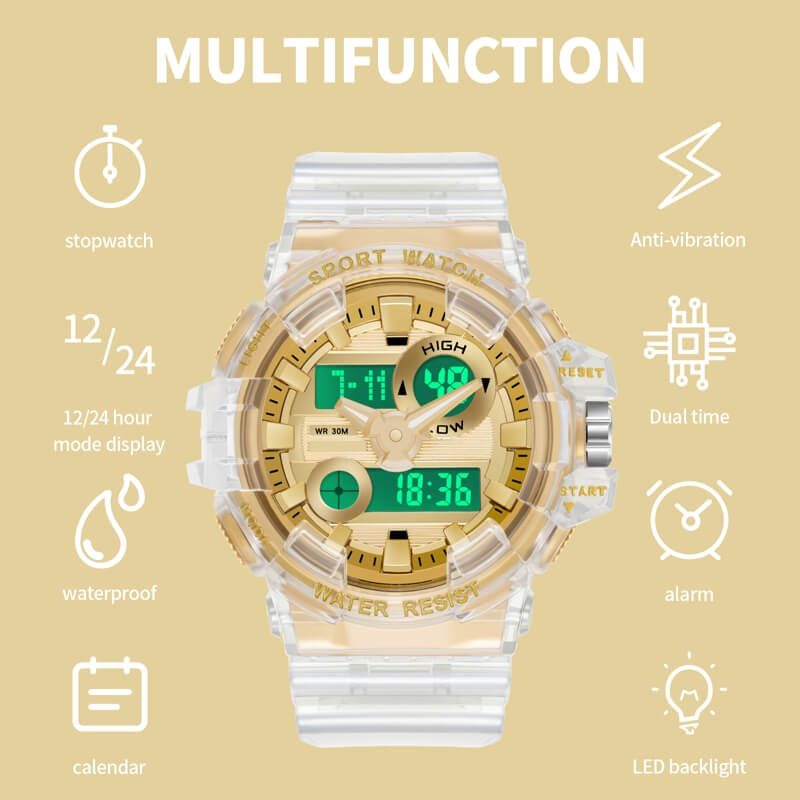 Reloj militar deportivo para hombre, reloj táctico impermeable, reloj  digital para exteriores, reloj con alarma de cara grande, cronómetro, reloj  LED