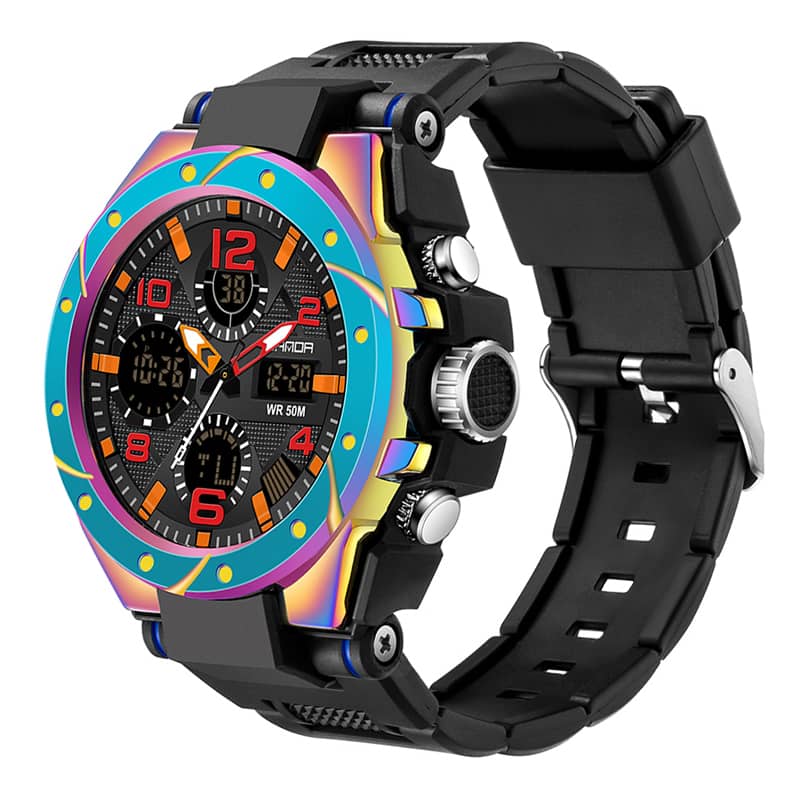 Findtime Men's Military Watch Outdoor Sports Electronic Watch Tactical Army  Wristwatch LED Stopwatch Waterproof Digital Analog Watches 